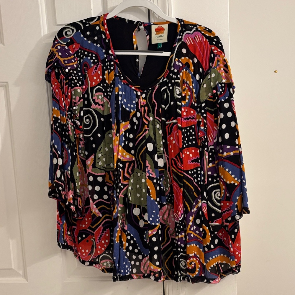Farm Rio Under the Sea Blouse